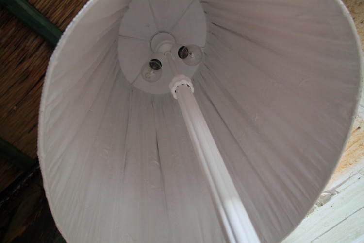 Stehlampe Vintage weiß Kunst shabby Lampe Leuchter | Antikhof-Wernershagen